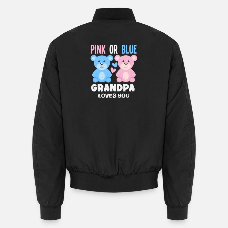 Pink Oder Blau Opa Liebt Dich Unisex Bomberjacke