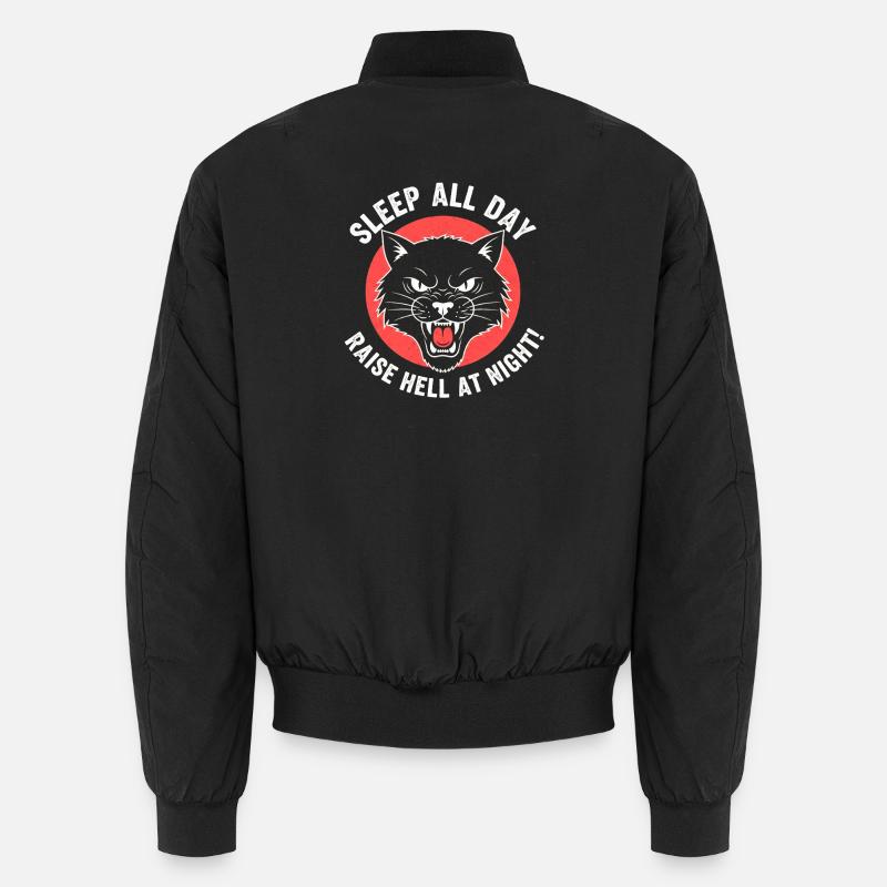 Night hangover: Sleeping and raging - Unisex Bomber Jacket - black