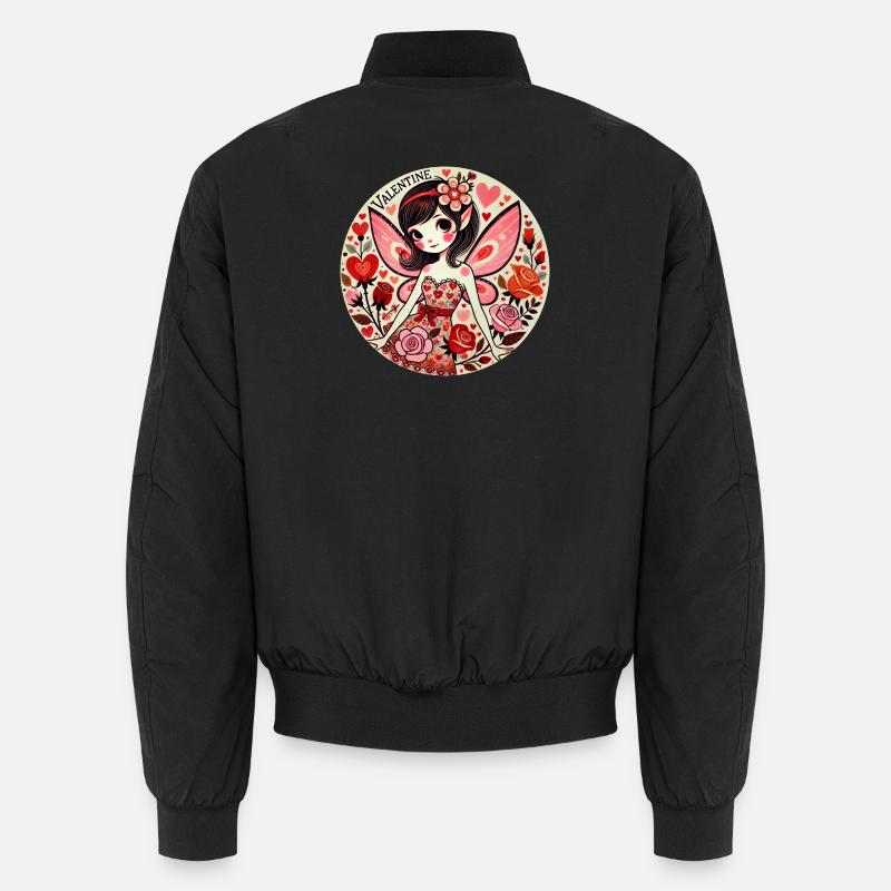 Valentins-Feenblüte - Unisex Bomberjacke - Schwarz