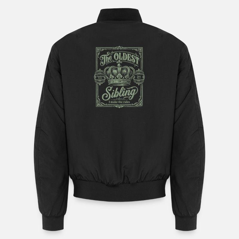 The Oldest Sibling I Make The Rules Vintage Crest Unisex Bomberjacke