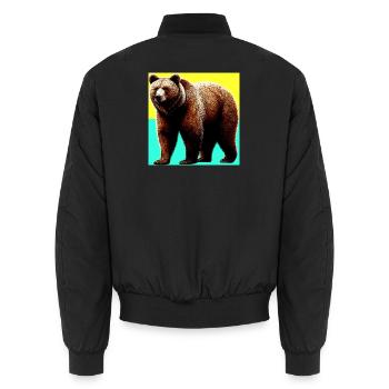 ours - Bomber unisexe - noir - Dos - AI Model Male 185 light (185cm)
