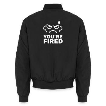 Visage en colère viré - Bomber unisexe - noir - Dos - AI Model Male 185 light (185cm)