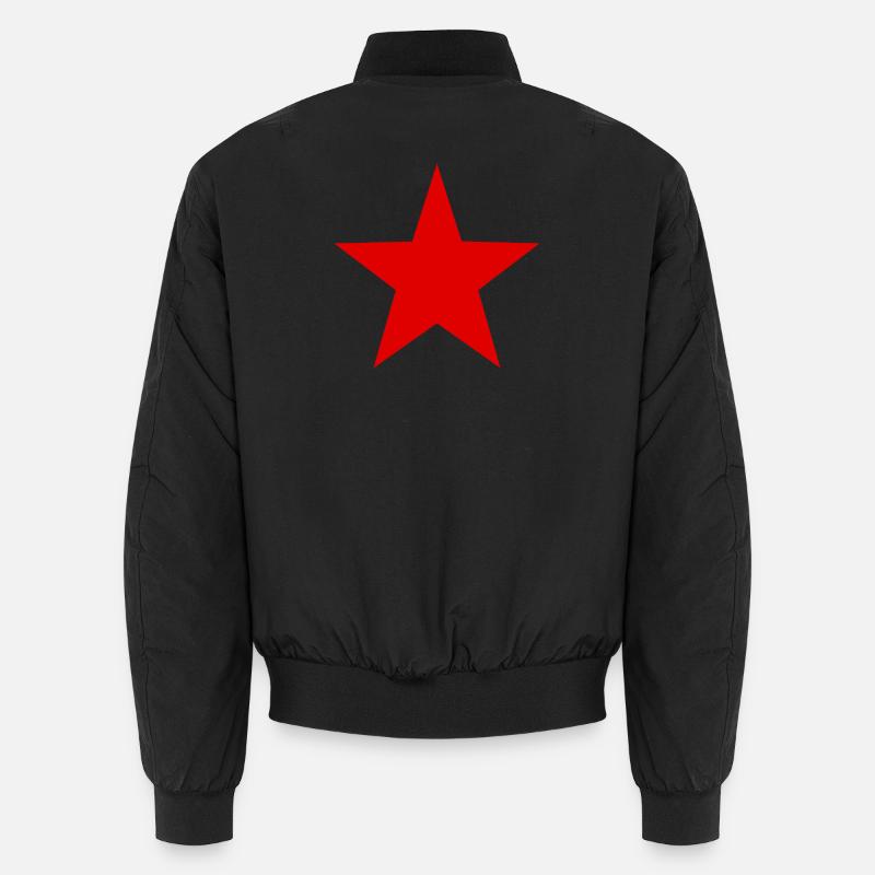 Roter Stern - Unisex Bomberjacke - Schwarz