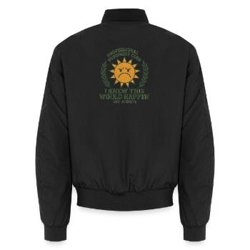 Pessimistensonnen Klub - Unisex Bomberjacke - Schwarz - Hinten - AI Model Male 185 light (185cm)