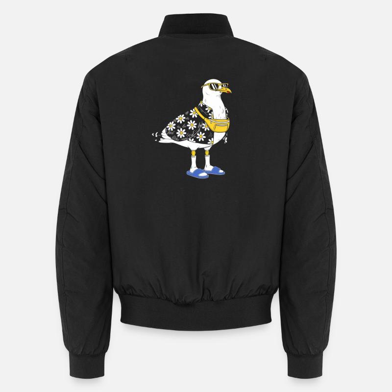 Gänseblümchen-Seemöwe im Sommerlook Unisex Bomberjacke