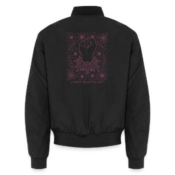 Antifaschistisches Liberté Égalité Fuck AfD Frauen - Unisex Bomberjacke - Schwarz - Hinten - AI Model Male 185 light (185cm)