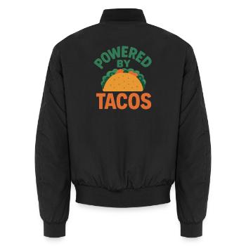 Propulsé par Tacos - Bomber unisexe - noir - Dos - AI Model Male 185 light (185cm)