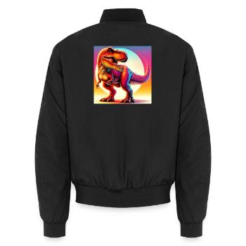 dinosaure - Bomber unisexe - noir - Dos - AI Model Male 185 light (185cm)