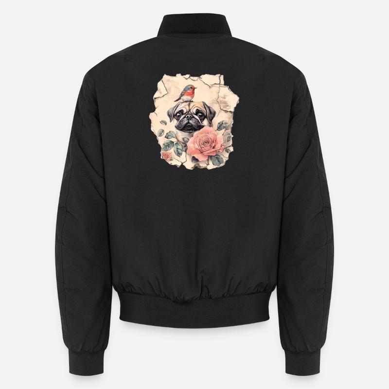 Carlin avec des rouges-merles Bomber unisexe