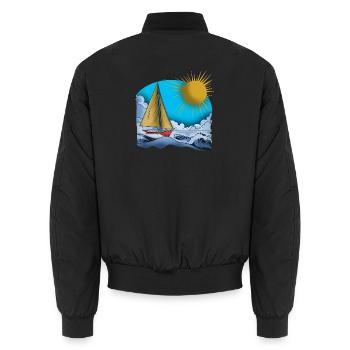 Planeurs au bord de la mer 2 - Bomber unisexe - noir - Dos - AI Model Male 185 light (185cm)