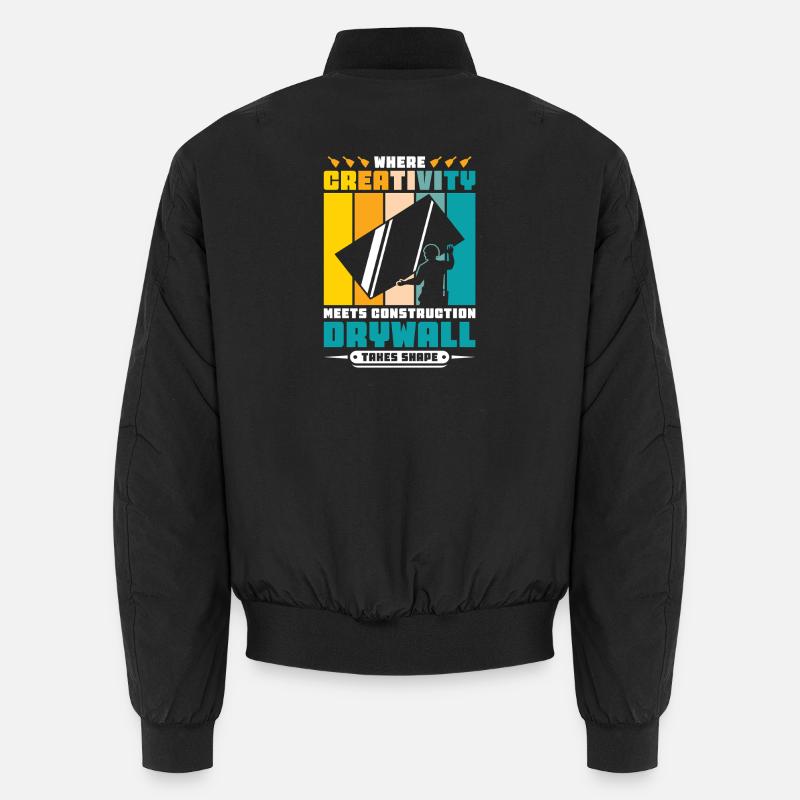 Drywall Drywall Builder Drywall Fitter Unisex Bomber Jacket