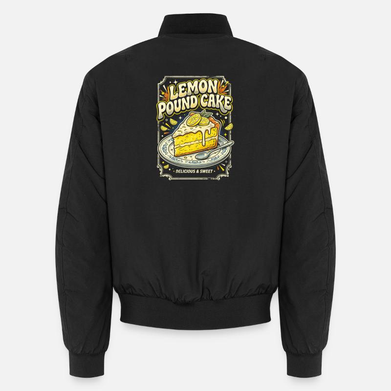 Illustration de gâteau au citron - Bomber unisexe - noir