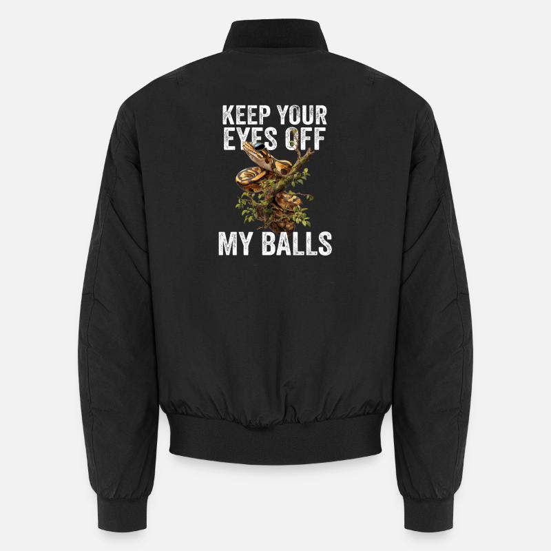 Königspython Schlangen Liebhaber Terrarium Python - Unisex Bomberjacke - Schwarz