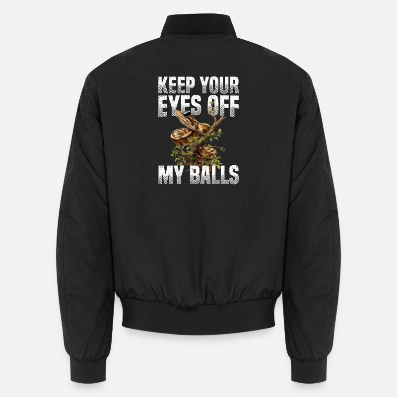 Königspython Schlangen Liebhaber Terrarium Python - Unisex Bomberjacke - Schwarz