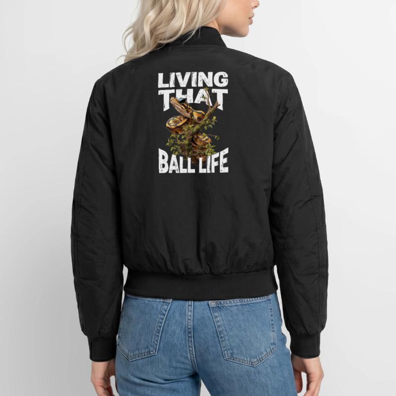 Königspython Schlangen Liebhaber Terrarium Python Unisex Bomberjacke
