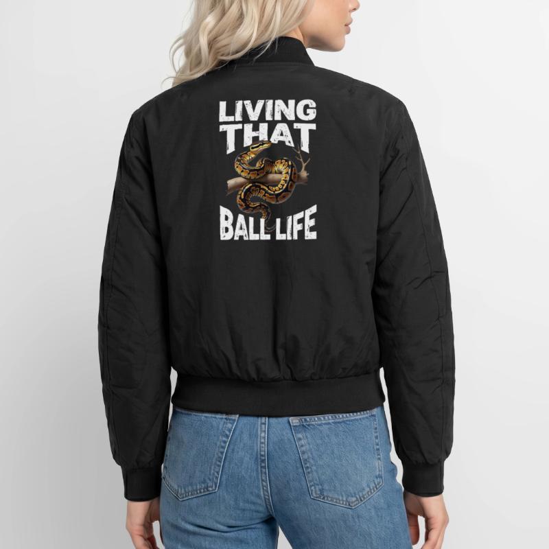 Königspython Schlangen Liebhaber Terrarium Python Unisex Bomberjacke