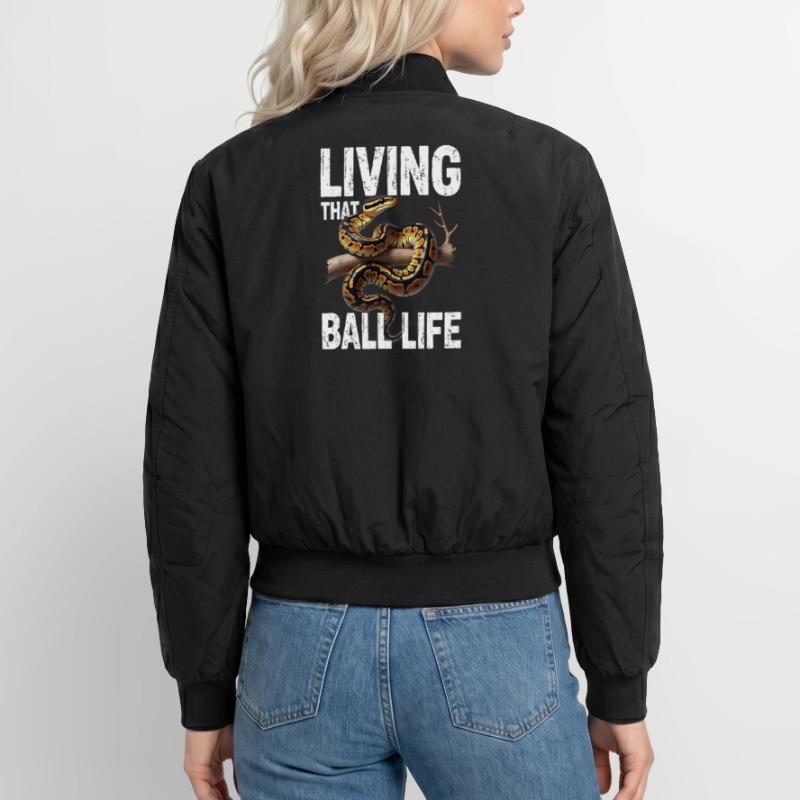 Königspython Schlangen Liebhaber Terrarium Python Unisex Bomberjacke