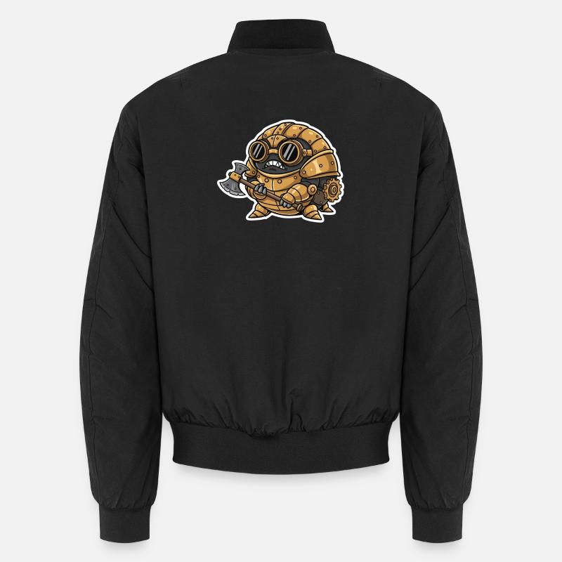 Cloporte Guerrier Steampunk Hache Armure Cuivre Bomber unisexe