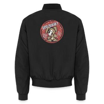 Haddu Problem - Unisex Bomberjacke - Schwarz - Hinten - AI Model Male 185 light (185cm)