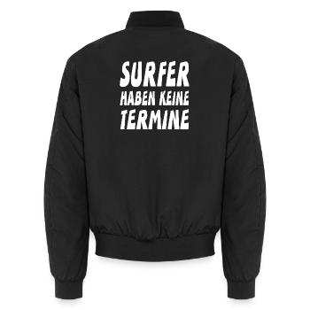 Surfer - Unisex Bomberjacke - Schwarz - Hinten - AI Model Male 185 light (185cm)