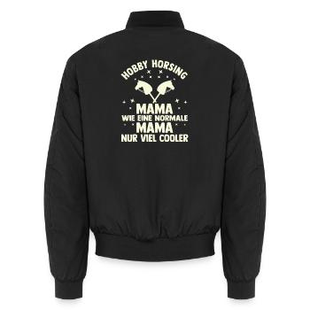 Steckenpferd Hobbyhorse Mama Mutter Hobby Horsing - Unisex Bomberjacke - Schwarz - Hinten - AI Model Male 185 light (185cm)