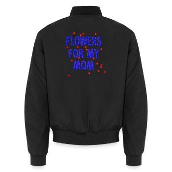 Flowers for my mom - Unisex Bomberjacke - Schwarz - Hinten - AI Model Male 185 light (185cm)