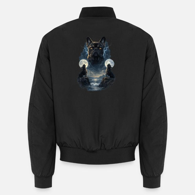 Frenchie Bouledogue Français Deux Lunes Bomber unisexe