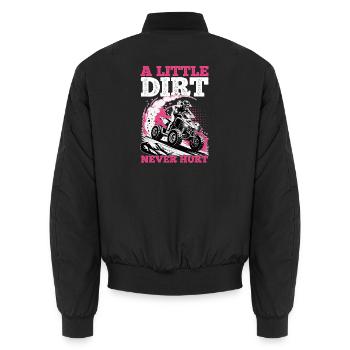 Quad ATV Femme Fille Quad Quad - Bomber unisexe - noir - Dos - AI Model Male 185 light (185cm)