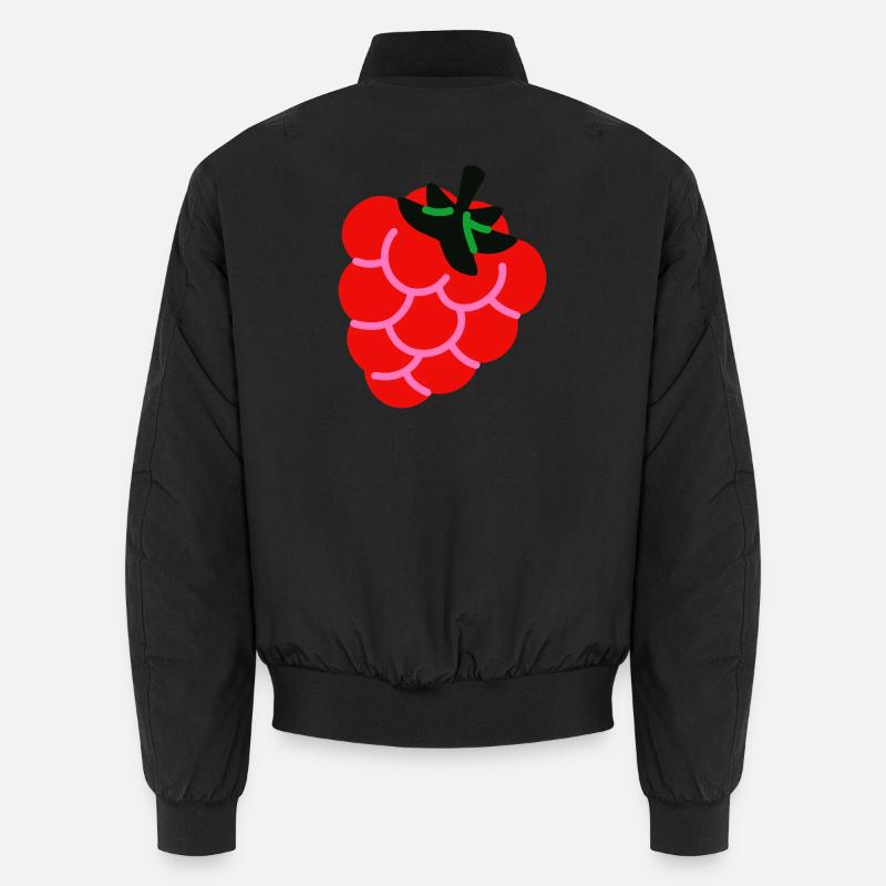 Raspberry Fruit Shirt Minimal Berry Design Unisex Bomber Jacket