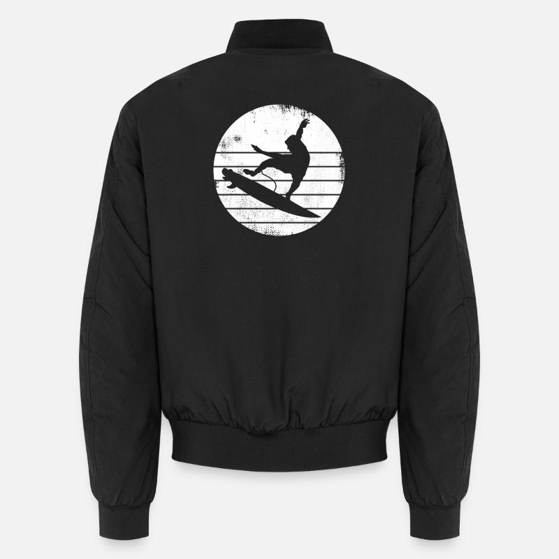 Surfer Design - Unisex Bomber Jacket - black