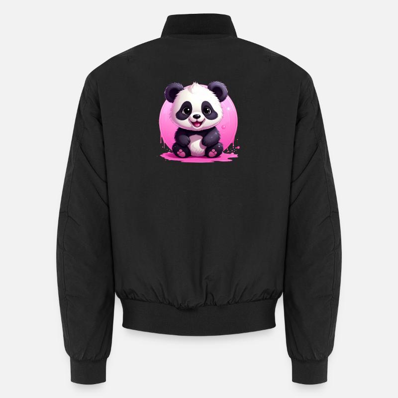 panda mignon - Bomber unisexe - noir