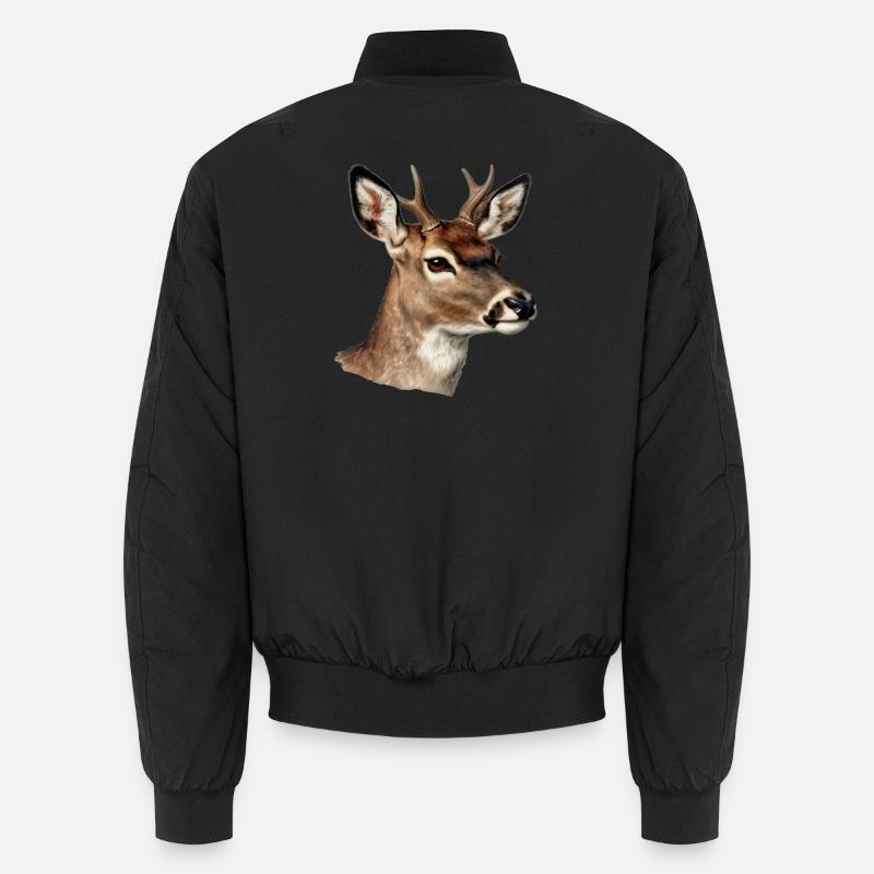 Cerf chevreuil aquarelle naturelle Bomber unisexe