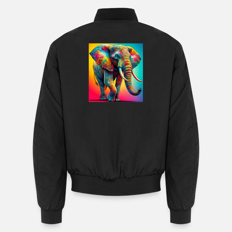 elephant - Unisex Bomber Jacket - black