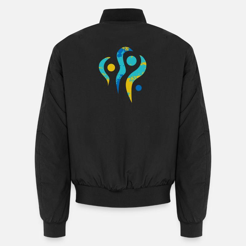 Yoga design_24 - Unisex Bomber Jacket - black