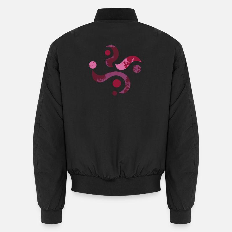 Yoga design_28 - Unisex Bomber Jacket - black