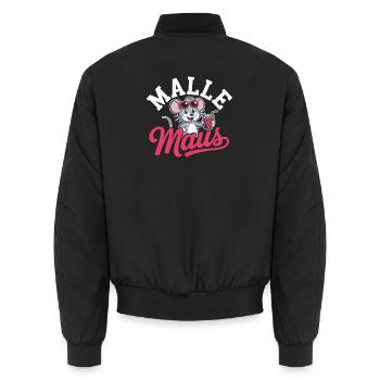 Mallemaus JGA Frauen Mallorca Fan Party Malle Maus - Unisex Bomberjacke - Schwarz - Hinten - AI Model Male 185 light (185cm)