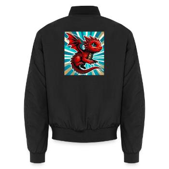 dragon - Bomber unisexe - noir - Dos - AI Model Male 185 light (185cm)