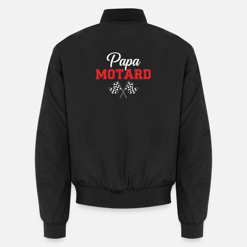 biker gift idea PAPA BIKER - Unisex Bomber Jacket - black