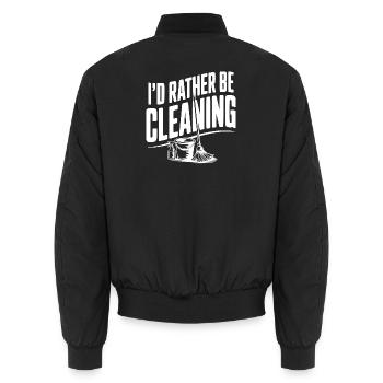 Je préfère nettoyer - Bomber unisexe - noir - Dos - AI Model Male 185 light (185cm)