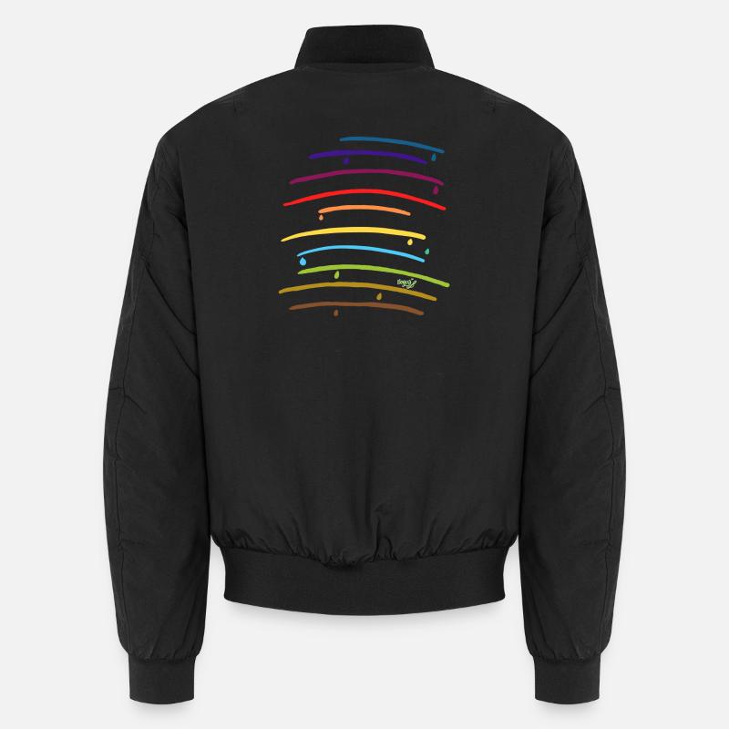 Rainbow arches with drops Unisex Bomber Jacket