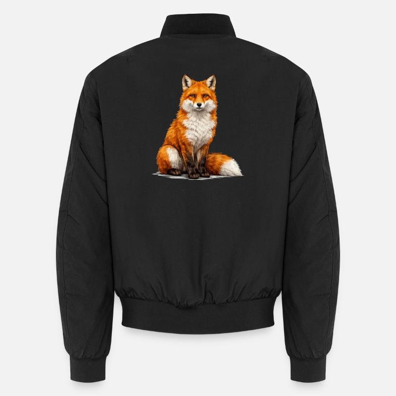 Fox Illustration Color Game Unisex Bomber Jacket