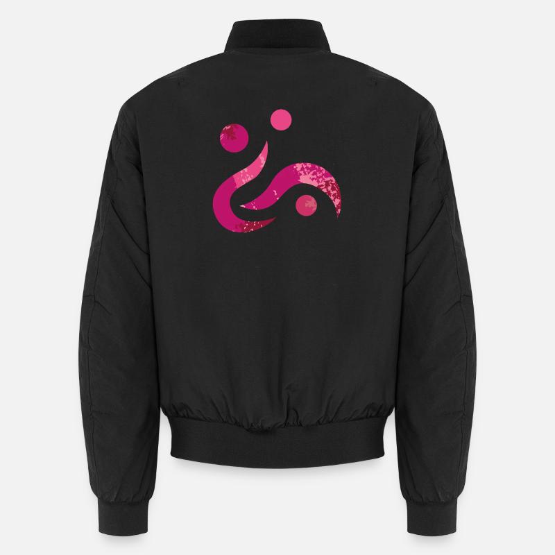 Yoga design_38 - Unisex Bomber Jacket - black