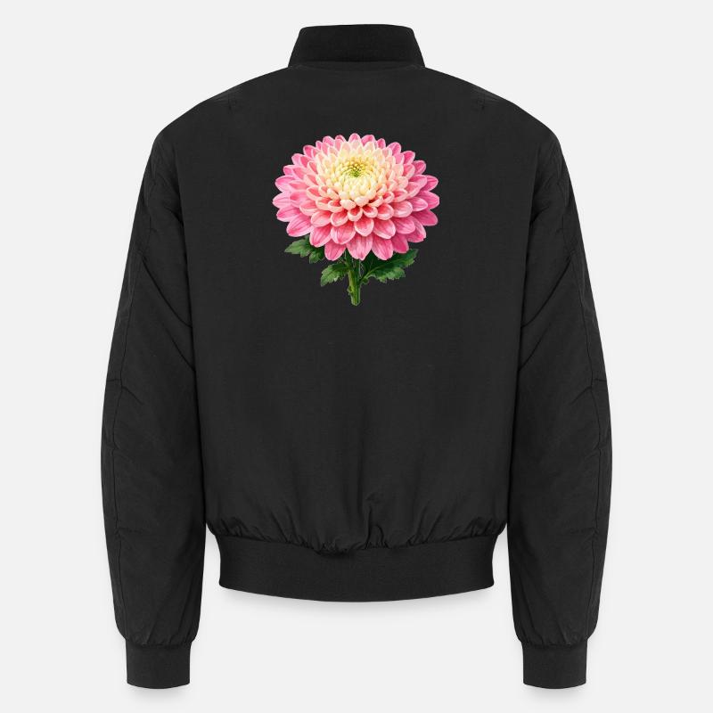 Fleur de chrysanthème rose Bomber unisexe