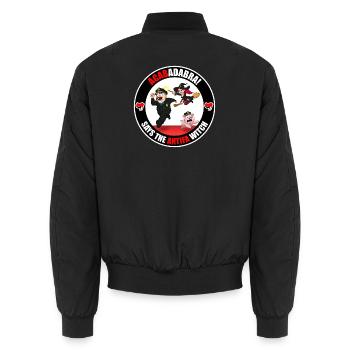 Die Antifa-Hexe – Polizei - Unisex Bomberjacke - Schwarz - Hinten - AI Model Male 185 light (185cm)