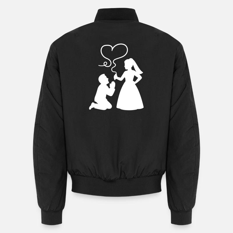 Bride and groom Wedding Unisex Bomber Jacket