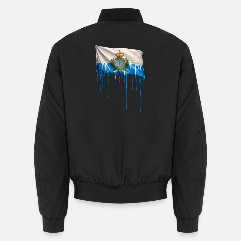 Art de la goutte du drapeau de Saint-Marin Bomber unisexe