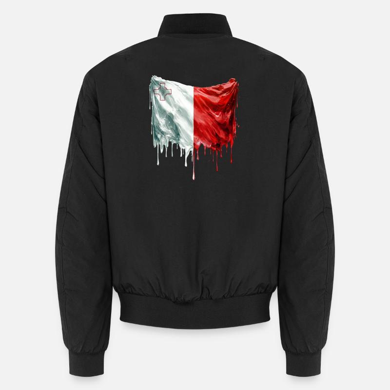 Peinture colorée du drapeau maltais Bomber unisexe