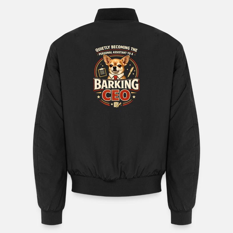 Assistent vom bellenden Chef | Chihuahua Büro Unisex Bomberjacke
