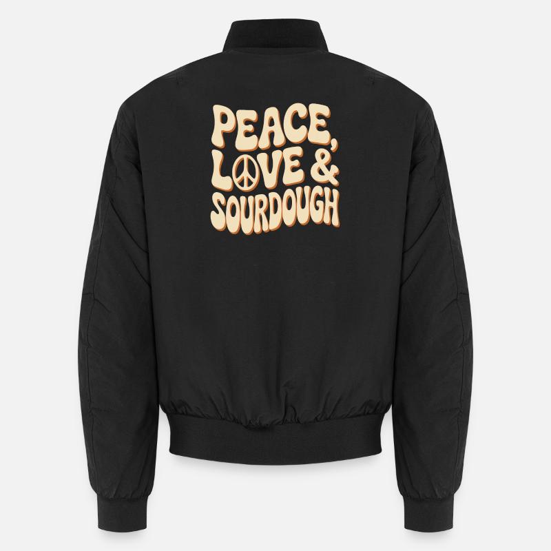 Friedensliebe Sauerteig-Tee - Unisex Bomberjacke - Schwarz