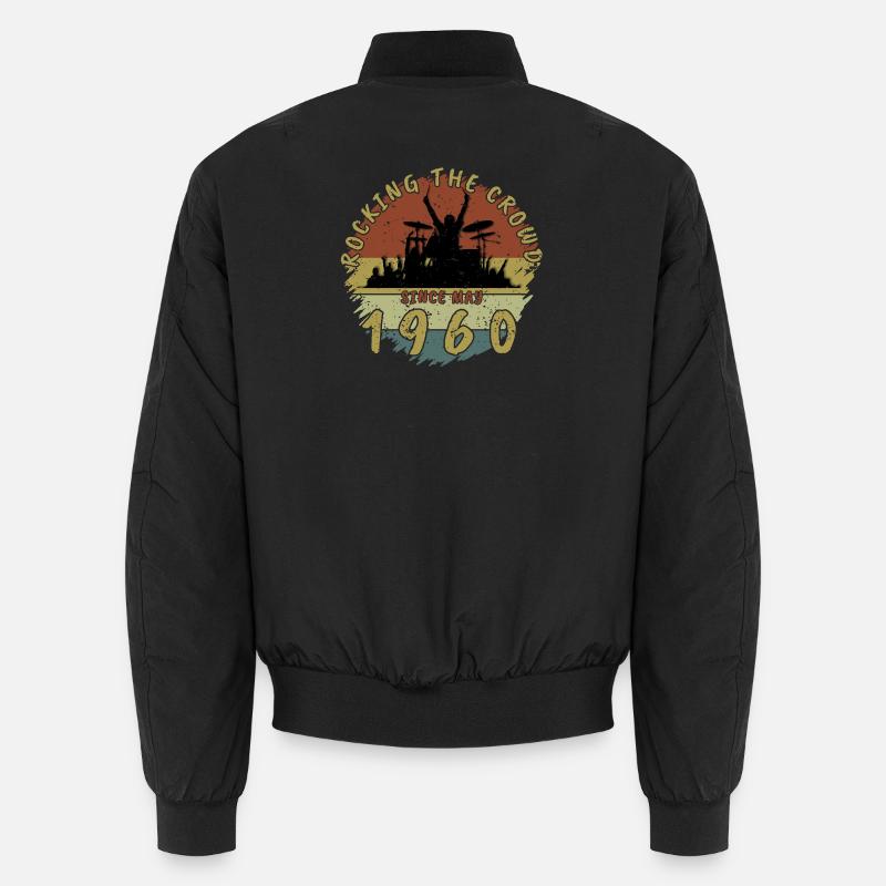 66th Birthday Rocking the crowd DRM 05/1960 Unisex Bomber Jacket